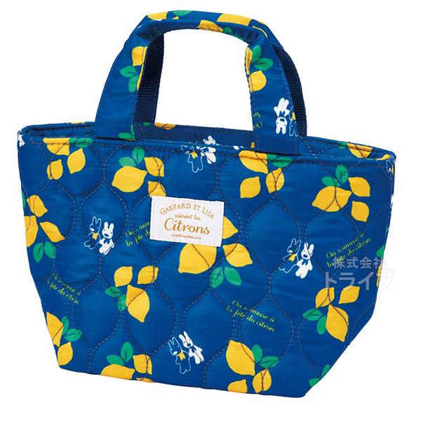 リサとガスパール レモン柄 キルティング ランチトートバッグ 手提げ KKLB2 ネコポス対応品 6...
