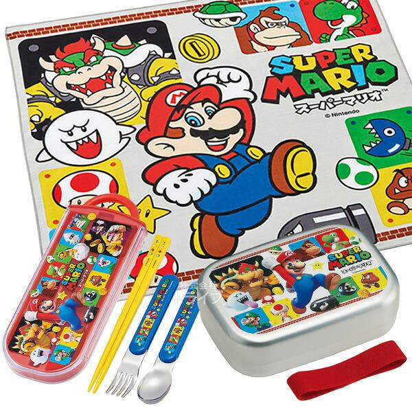 スーパーマリオ アルミお弁当箱 370ml トリオ ランチクロスセット