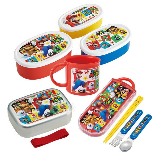 スーパーマリオ お買得４点セット 抗菌 アルミお弁当箱 370ml トリオ コップ シール容器３個入...