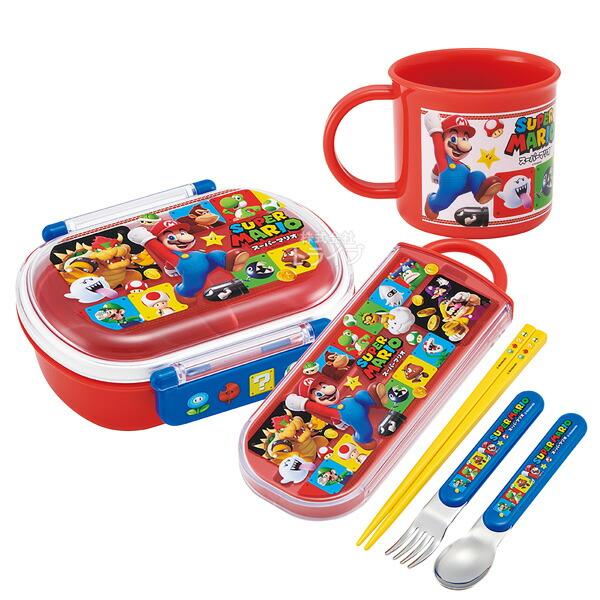 スーパーマリオ 抗菌 お弁当箱 中子付 360ml トリオ コップセット