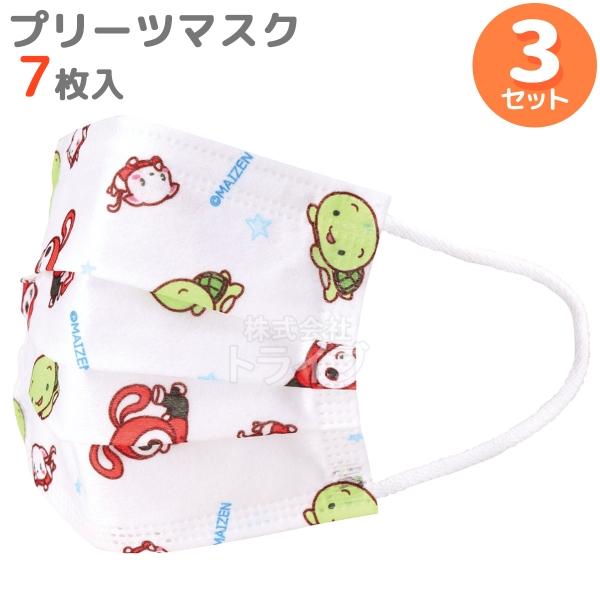 まいぜんシスターズ 23 不織布 プリーツマスク 子供用 7枚入 お買得 ３セット ラッピング不可 ...