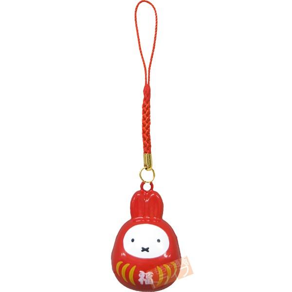 miffy 福だるま 根付け鈴 赤 609666 ネコポス対応品 ミッフィー ぬいぐるみ