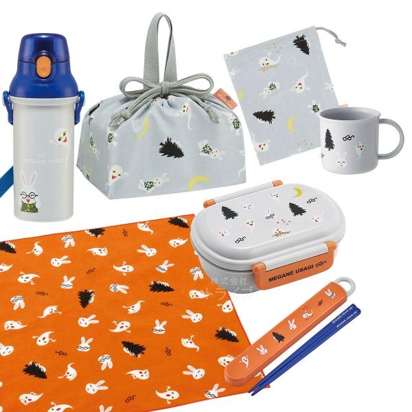 めがねうさぎ お買得７点セット 抗菌 お弁当箱 中子付 360ml 箸＆箸箱 巾着 ランチクロス コ...