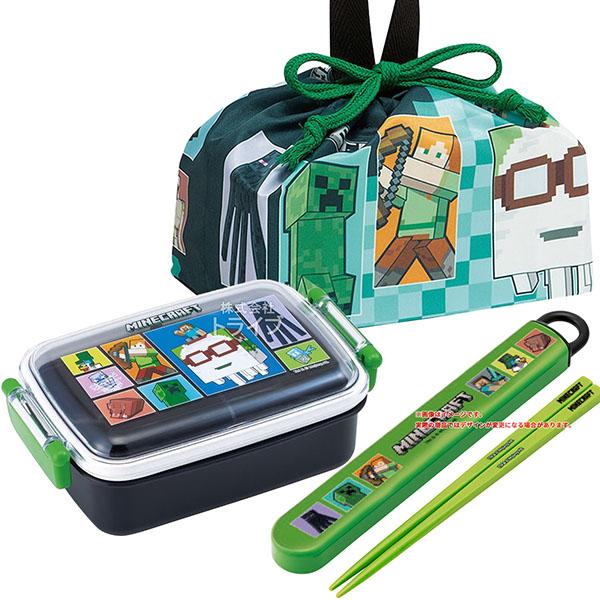 2月下旬入荷予定 マインクラフト 26 角型お弁当箱 450ml 箸＆箸箱 巾着セット