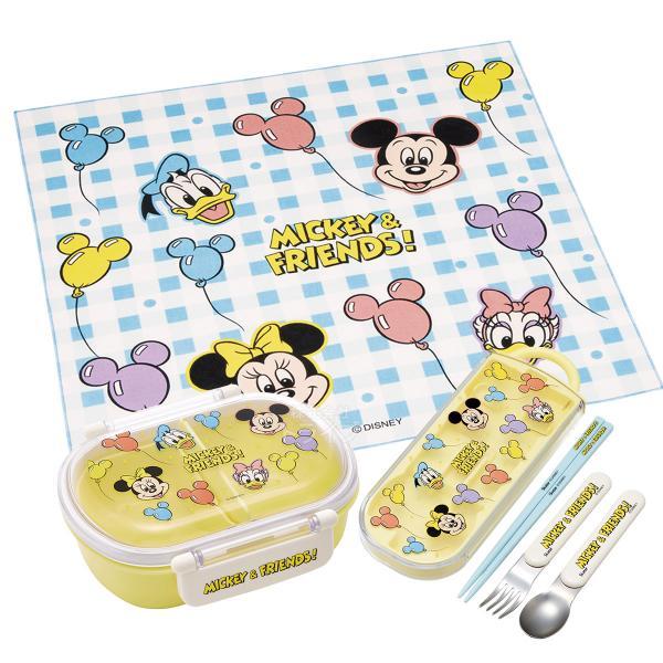 ミッキー＆フレンズ 抗菌 お弁当箱 中子付 360ml トリオ ランチクロスセット
