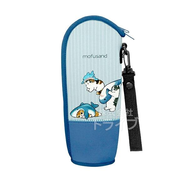 mofusand ソフトボトルケース カバー さめにゃん ブルー ネコポス対応品 038165