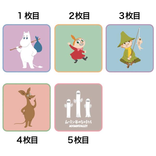 ミニタオル 5絵柄組 ムーミン マイカラー ネコポス対応品 899610