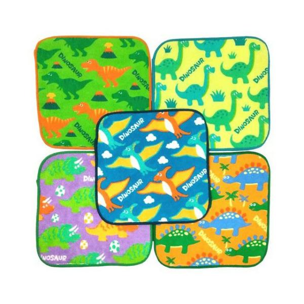 ミニタオル5絵柄組 ピッコリーノ わんぱくダイナソー ネコポス対応品 757682