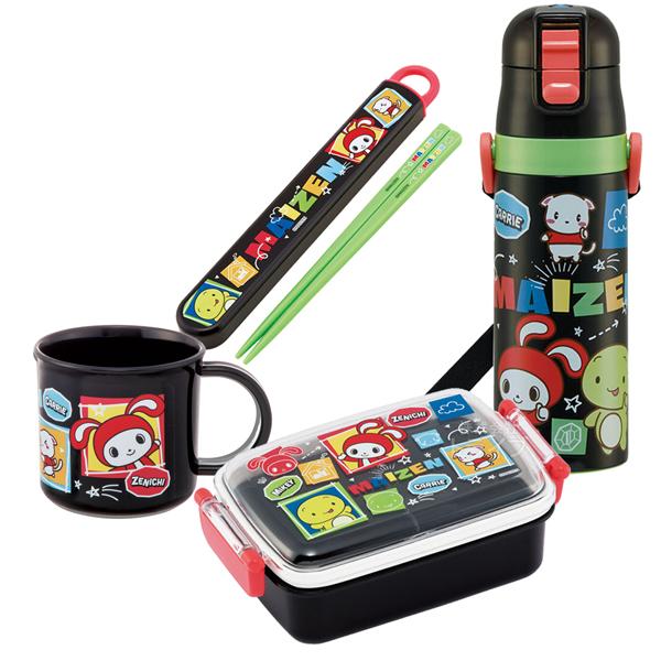 まいぜんシスターズ お買得４点セット 抗菌 角型お弁当箱 450ml 箸＆箸箱 コップ 水筒