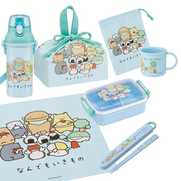 なんでもいきもの お買得７点セット 抗菌 角型お弁当箱 450ml 箸＆箸箱 巾着 ランチクロス コ...