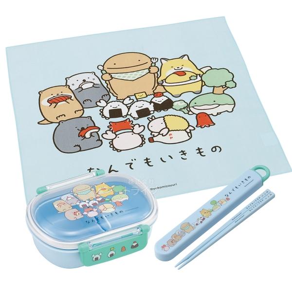 なんでもいきもの 抗菌 お弁当箱 中子付 360ml 箸＆箸箱 ランチクロスセット
