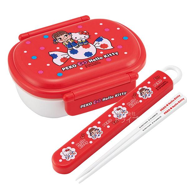 ペコちゃん キティ コラボ 抗菌 お弁当箱 中子付 360ml 箸＆箸箱 セット