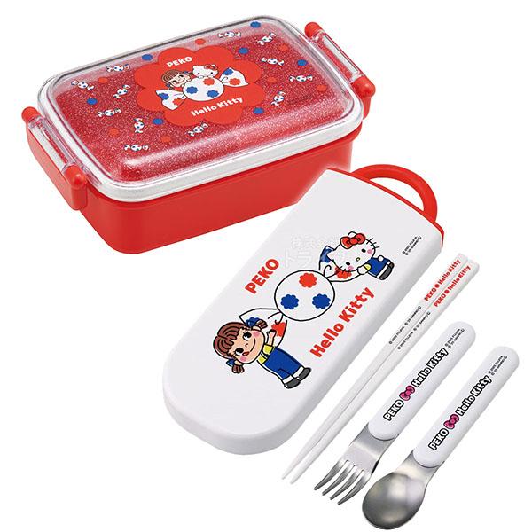 ペコちゃん キティ コラボ 抗菌 角型お弁当箱 450ml トリオ セット