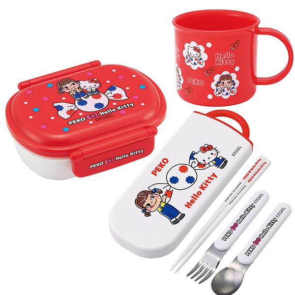 ペコちゃん キティ コラボ 抗菌 お弁当箱 中子付 360ml トリオ コップセット