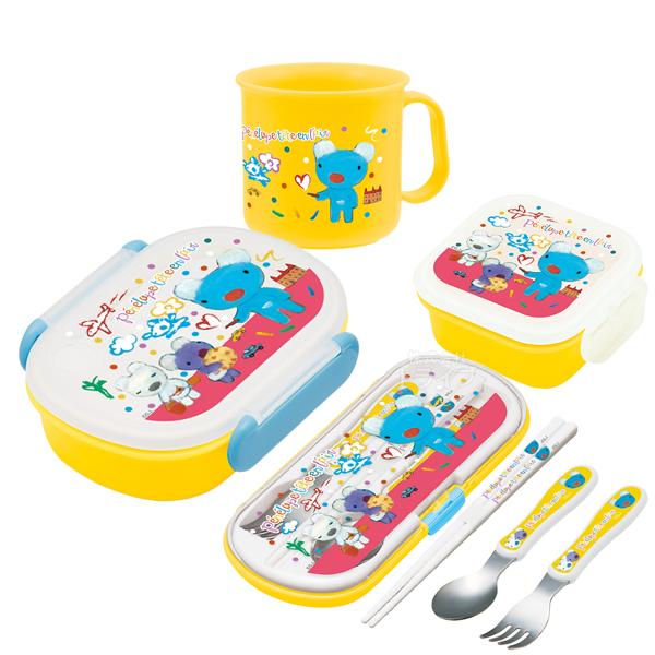 ペネロペ お買得４点セット お弁当箱 中子付 トリオ デザートケース コップ