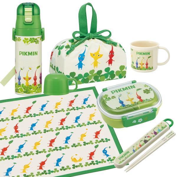 ピクミン お買得６点セット 抗菌 お弁当箱 中子付 360ml 箸＆箸箱 コップ 2WAY水筒 巾着...