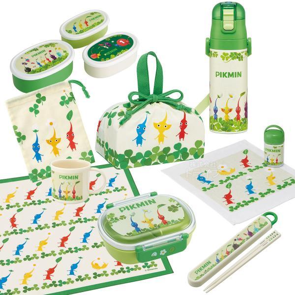 ピクミン お買得９点セット 抗菌 お弁当箱 中子付 360ml 箸＆箸箱 巾着 ステンレス水筒 コッ...