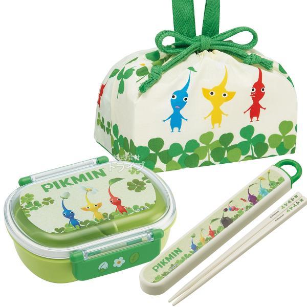 ピクミン 抗菌 お弁当箱 中子付 360ml 箸＆箸箱 巾着セット