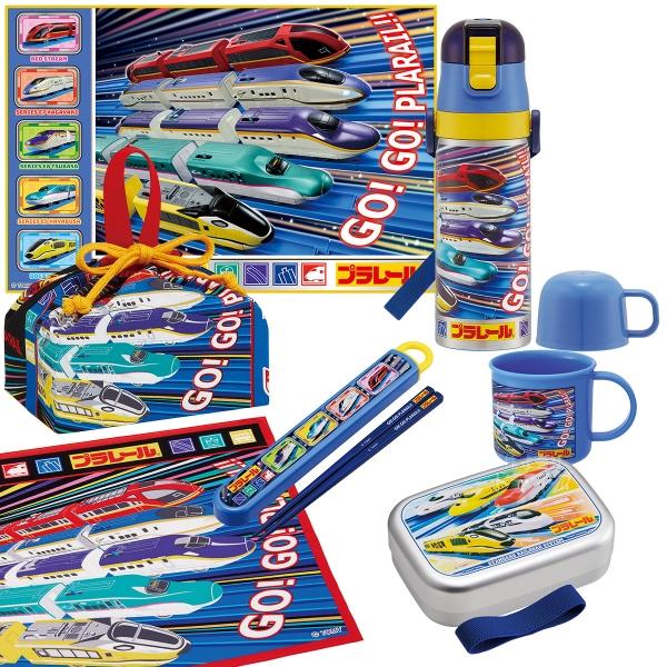 プラレール 25 お買得７点セット アルミお弁当箱 370ml 箸＆箸箱 コップ 2WAY水筒 巾着...