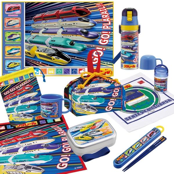プラレール 25 お買得９点セット アルミお弁当箱 370ml 箸＆箸箱 巾着 2WAY水筒 コップ...