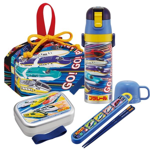 プラレール 25 お買得４点セット アルミお弁当箱 370ml 箸＆箸箱 巾着 2WAY水筒