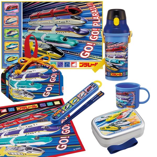 プラレール 25 お買得７点セット アルミお弁当箱 370ml 箸＆箸箱 コップ プラ水筒 巾着 レ...