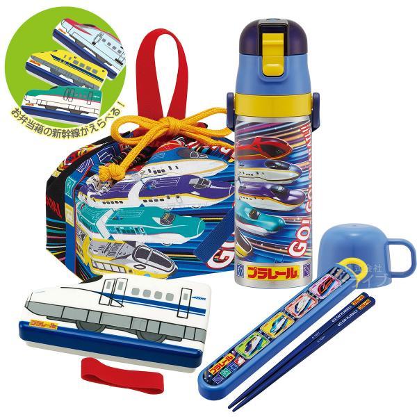 プラレール 25 選べる お買得４点セット ダイカット弁当箱 箸＆箸箱 巾着 2WAY水筒 LBD2