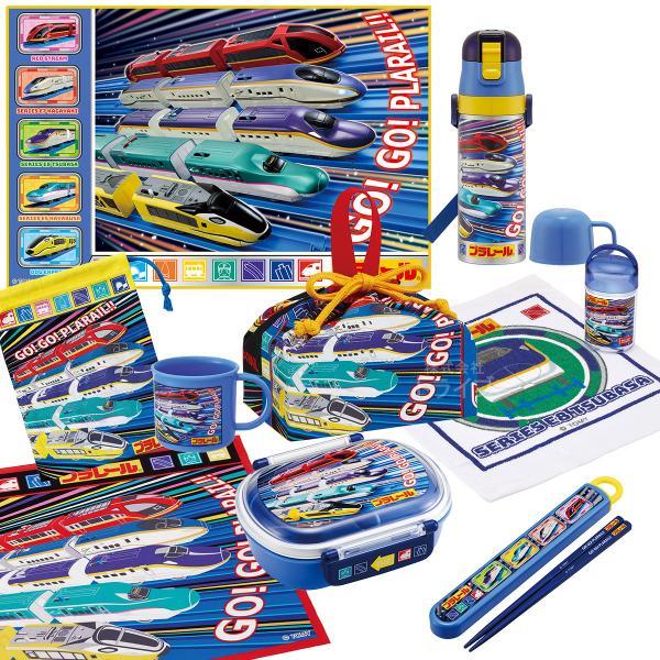 プラレール 25 お買得９点セット 抗菌 お弁当箱 中子付 360ml 箸＆箸箱 巾着 2WAY水筒...