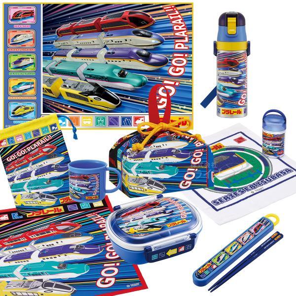 プラレール 25 お買得９点セット 抗菌 お弁当箱 中子付 360ml 箸＆箸箱 巾着 水筒 コップ...