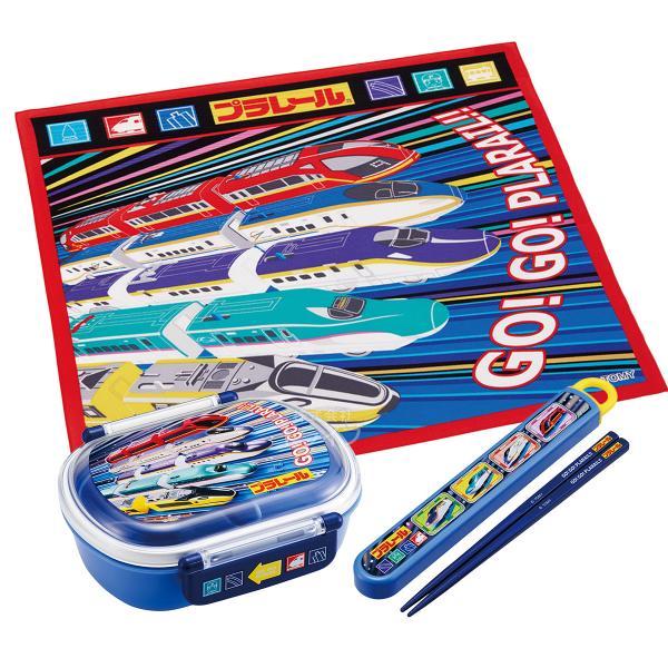 プラレール 25 抗菌 お弁当箱 中子付 360ml 箸＆箸箱 ランチクロスセット