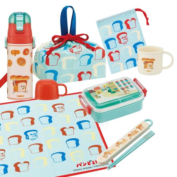 パンどろぼう お買得７点セット 抗菌 角型お弁当箱 450ml 箸＆箸箱 巾着 ランチクロス コップ...