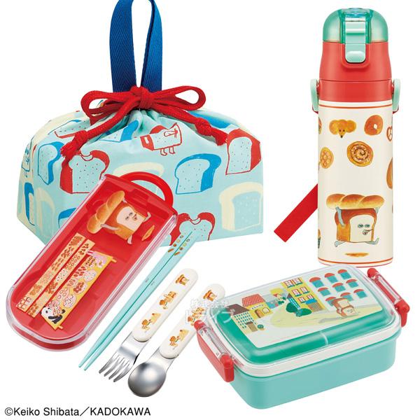 パンどろぼう お買得４点セット 抗菌 角型お弁当箱 450ml トリオ 巾着 水筒