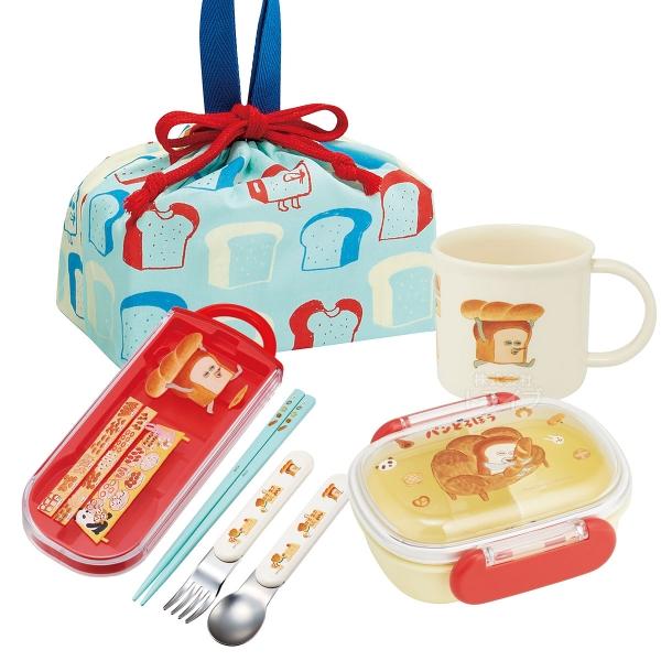 パンどろぼう お買得４点セット 抗菌 お弁当箱 中子付 270ml トリオ コップ 巾着セット