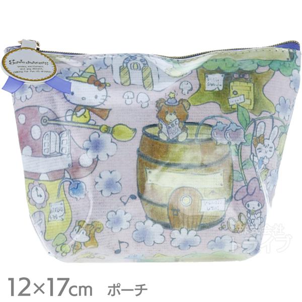 ポーチ サンリオキャラクターズ ラッピングパープル  ネコポス対応品 907643