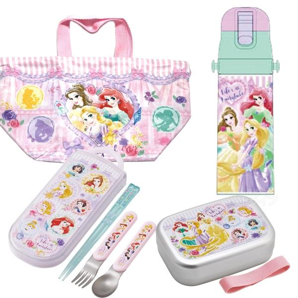 ディズニー プリンセス 26 お買得４点セット アルミお弁当箱 370ml トリオ 巾着 水筒