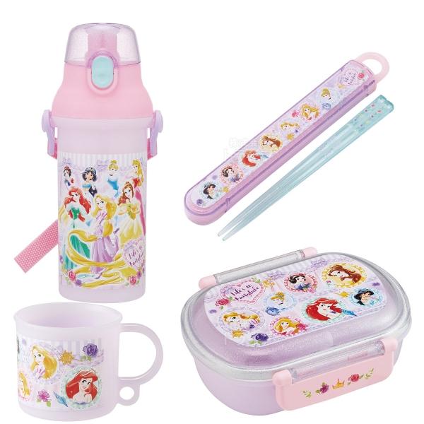 ディズニー プリンセス 26 お買得４点セット お弁当箱 中子付 360ml 箸＆箸箱 コップ プラ...