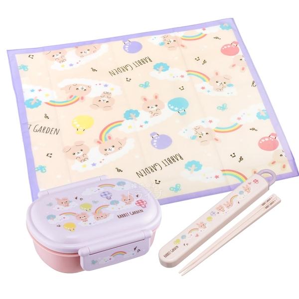 ラビットガーデン 抗菌 お弁当箱 中子付 360ml 箸＆箸箱 ランチクロスセット
