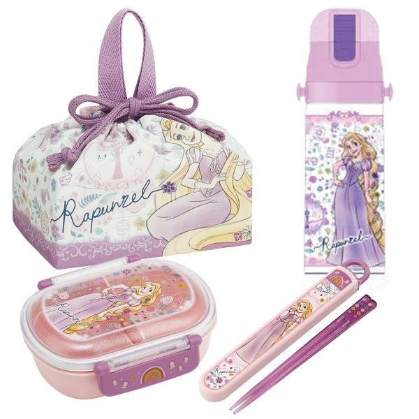 塔の上のラプンツェル 26 お買得４点セット お弁当箱 中子付 360ml 箸＆箸箱 巾着 水筒