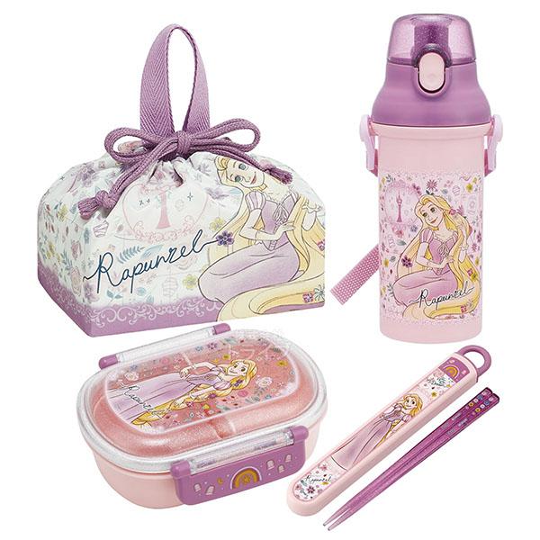 塔の上のラプンツェル 26 お買得４点セット お弁当箱 中子付 360ml 箸＆箸箱 巾着 プラ水筒