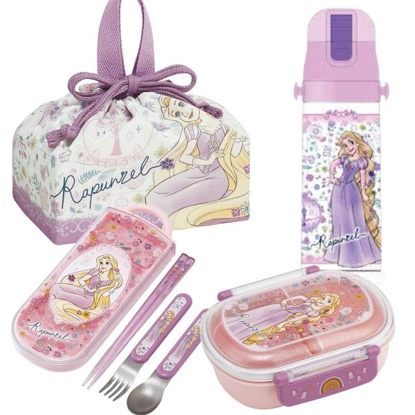 塔の上のラプンツェル 26 お買得４点セット お弁当箱 中子付 360ml トリオ 巾着 水筒