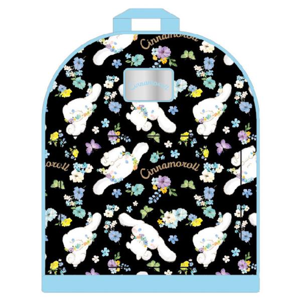 1月上旬入荷予定 リュックサック シナモロール ブラックフラワー/シナモロール  009190