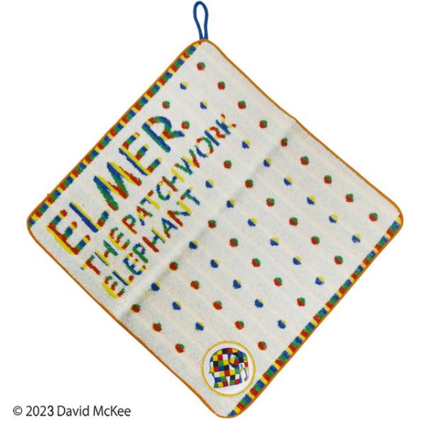 ぞうのエルマー ポップエルマー ループ付きハンドタオル ネコポス対応品 886641