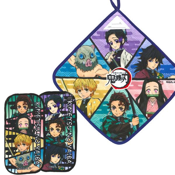 [特価60％OFF]鬼滅の刃 ループ付きハンドタオル プチタオル2絵柄組 お買得セット ネコポス対応...