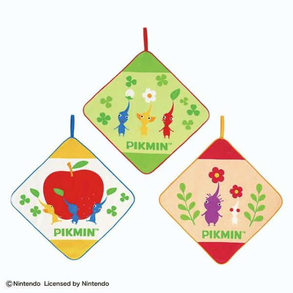 ループ付きハンドタオル 3絵柄組 ピクミン なかよしピクミン ネコポス対応品 440508