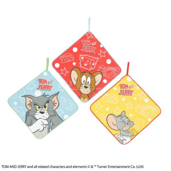 ループ付きハンドタオル 3絵柄組 トムとジェリー チーズと危機一髪  ネコポス対応品 899252