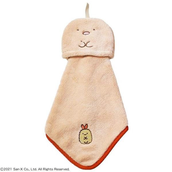 ループ付き マイクロファイバー ハンドタオル すみっコぐらし とんかつとおでかけ ネコポス対応品 7...