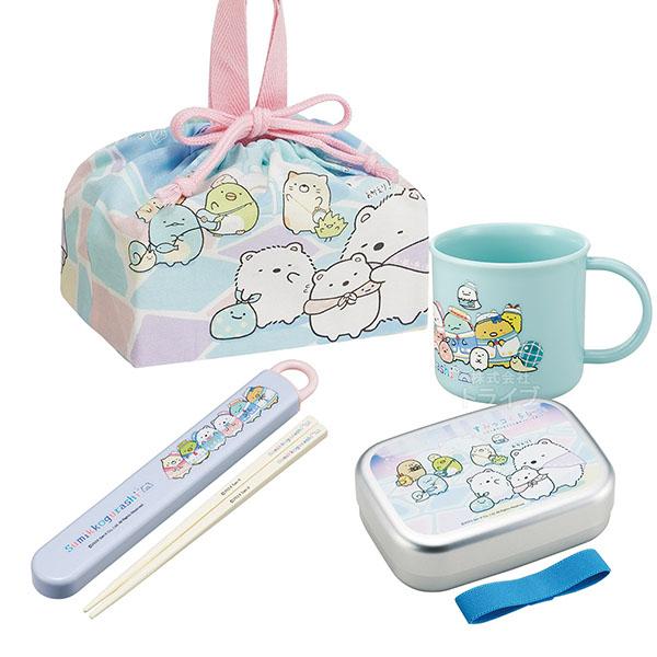 すみっコぐらし しろくまのふるさと お買得４点セット アルミお弁当箱 370ml 箸＆箸箱 コップ ...