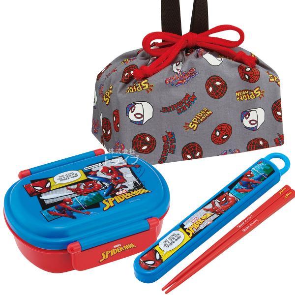 スパイダーマン 抗菌 お弁当箱 中子付 360ml 箸＆箸箱 巾着セット