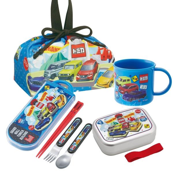 トミカ 26 お買得４点セット アルミお弁当箱 370ml トリオ コップ 巾着セット