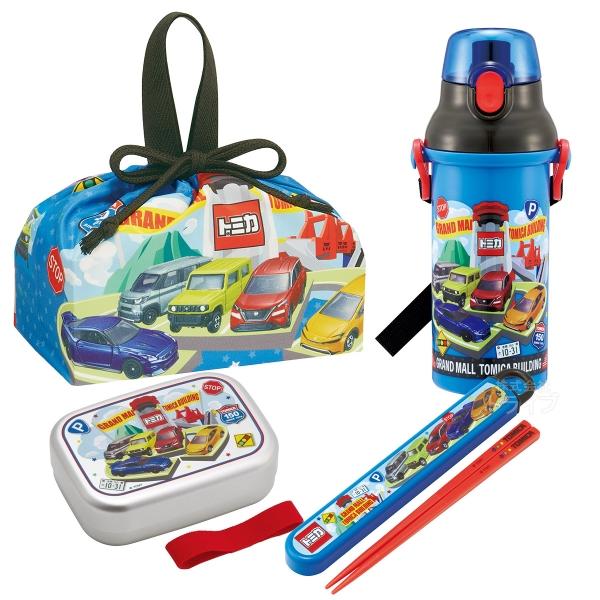 トミカ 26 お買得４点セット アルミお弁当箱 370ml 箸＆箸箱 巾着 プラ水筒